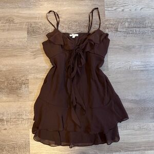 Sincerely Jules Chocolate Brown Mini Dress